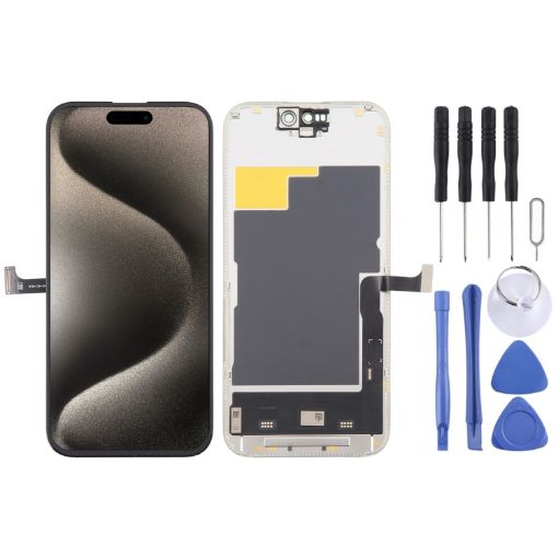 iPhone 15 Pro Soft DD OLED LCD Screen with Digitizer Full Assembly - 1