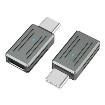 USB-C to 8 Pin PD Adapter - Fast Charging/Data Transfer - Gun Metal - 1