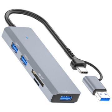 ADS-310D Type-C + USB Hub with 3 USB 3.0 Ports & SD/TF Card Slots - 1