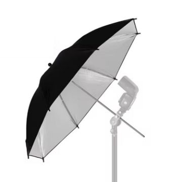Godox UB002 43" Photography Studio Reflector Diffuser Umbrella - Black Silver - 1