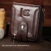 BULL CAPTAIN 232 RFID Anti-Theft Cowhide Men Zipper Wallet (Black) - 9