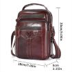 BULL CAPTAIN 0400 Large-Capacity Cowhide Crossbody Bag (Black) - 2