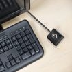 Desktop Computer Extension Cable Start Button, Black Case Blue Light - 2