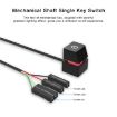 Desktop Computer Extension Cable Start Button, Black Case Blue Light - 4