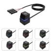 Desktop Computer Extension Cable Start Button, Black Case Colorful Light - 1