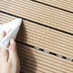 Outdoor Balcony Plastic Wood Waterproof Floor, Co-extruded Pewter - 7