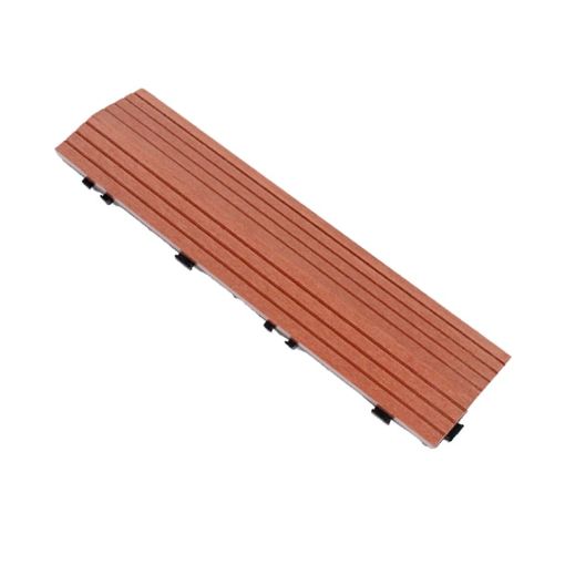 Outdoor Balcony Plastic Wood Waterproof Floor, Mahogany Color - 1