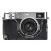 FUJIFILM X100VI Glossy PU Leather Camera Half Case Base - Black - 1