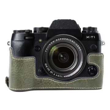 FUJIFILM X-T1 Green PU Leather Camera Half Case Base - 1
