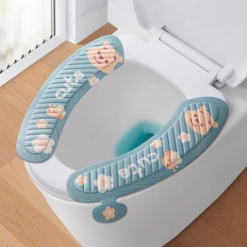 EVA Adhesive Toilet Pad Blue Bear - Waterproof Toilet Sticker - 1