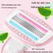 5-Layer Blades Women's Shaver, Long Handle Pink - 3