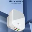 LDNIO Q334 32W Type-C + Dual USB Charger + 1m Data Cable - UK Plug - 5