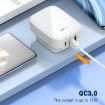 LDNIO Q334 32W Type-C + Dual USB Charger + 1m Data Cable - UK Plug - 7