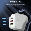 LDNIO Q334 32W Type-C + Dual USB Charger + 1m Data Cable - UK Plug - 8
