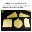 100pcs 130x40mm Rectangle Golden Paper Plates Dessert Board Base - 4