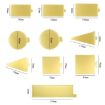 100pcs 100x60mm Rectangle Golden Paper Plates Dessert Board Base - 3