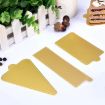 100pcs 100x60mm Rectangle Golden Paper Plates Dessert Board Base - 5