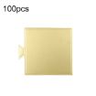 100pcs 70mm Square Golden Paper Plates Dessert Board Base Mousse Mat Cake Cardboard Tray - 1