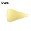 100pcs 115x64mm Triangle Golden Paper Plates Dessert Board Base - 1
