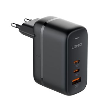 LDNIO Q366 65W USB + Dual Type-C Charger + 1m Cable EU Plug - 1