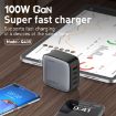 LDNIO Q408 100W GaN USB Charger + 3 USB-C Ports + 1m Data Cable - 6