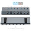 WAVLINK UH3076 7-port USB 3.0 Hub with Switch and LED Indicator - 2
