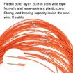 100m Steel Wire Rubber Measuring Rope with Scale Marking Pull Ring - 2