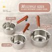 300ml 316 Stainless Steel Mini Hot Milk Oil Pot with Rack - 5