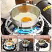 200ml Stainless Steel Mini Hot Milk Oil Pot with Rack - Frying Pan - 4