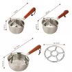 200ml Stainless Steel Mini Hot Milk Oil Pot with Rack - Frying Pan - 9