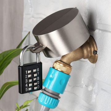 Outdoor Faucet Combination Lock System with Cover - Prevent Water Theft - 1