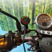 Morfayer Motorcycle Dual Display Alarm Power Meter - Voltmeter+Water Temperature Meter - 7