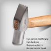 Handmade Medium Silversmith Hammer Tool - Short Handled Small Hammer - 6
