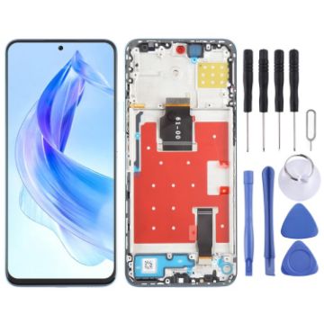 For Honor 90 Lite LCD Screen Digitizer Assembly with Frame (Blue) - 1