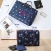 Waterproof Foldable Hand Luggage Bag - Navy Blue Flamingo - 3