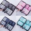 8 In 1 Cosmetic Bag Travel Set - Pink - 2