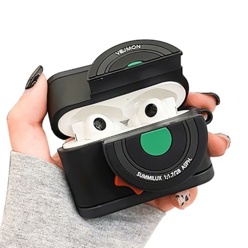Black AirPods Pro Bluetooth Headphone Case - Instant Camera Style - 1