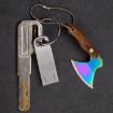 Mini Knife Keychain Portable Removal Express Pendant Accessory With Holster - 9