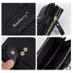 Baellerry N1915 Lychee Pattern Women Short Wallet - Dark Blue - 5
