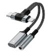 4 in 1 8 Pin/Type-C to Type-C Audio Adapter Cable - Silver - 1