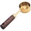 15ml Wooden Handle Stainless Steel Measuring Spoon - Gold - 1