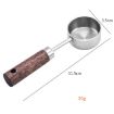 15ml Wooden Handle Stainless Steel Measuring Spoon - Gold - 3