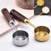 15ml Wooden Handle Stainless Steel Measuring Spoon - Gold - 5