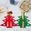 6pcs Christmas Tree Knife and Fork Sleeve Tableware Bag - Green - 3