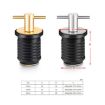 Marine Motorboat Deck Cross Drain Plug Screw, Copper 32mm - 3