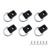 6pcs Fishing Kayak Backrest Elastic Rope Square D-ring Buckle - 1
