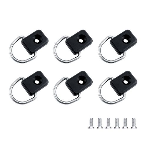 6pcs Fishing Kayak Backrest Elastic Rope Square D-ring Buckle - 1