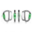 XINDA HH-9767 Climbing Rappelling Friction Lock Descender (Gray+Green) - 3