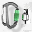 XINDA HH-9767 Climbing Rappelling Friction Lock Descender (Gray+Green) - 6