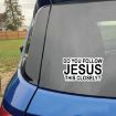 10pcs Funny English Bumper Sticker - Follow Jesus Closely - Adhesive - 4